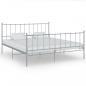 Preview: ARDEBO.de - Bett Grau Metall 140x200 cm