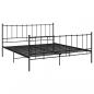 Preview: Bett Schwarz Metall 200x200 cm