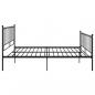 Preview: Bett Schwarz Metall 200x200 cm