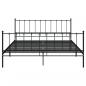 Preview: Bett Schwarz Metall 200x200 cm