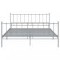 Preview: Bett Grau Metall 200x200 cm