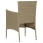 Preview: 5-tlg. Garten-Essgruppe mit Kissen Poly Rattan Beige