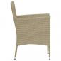 Preview: 5-tlg. Garten-Essgruppe mit Kissen Poly Rattan Beige