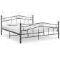 Preview: ARDEBO.de - Bett Schwarz Metall 140x200 cm