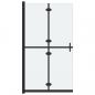 Preview: Faltbare begehbare Duschwand ESG-Glas mattiert 110x190 cm