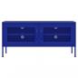 Preview: TV-Schrank Marineblau 105x35x50 cm Stahl    