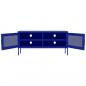 Preview: TV-Schrank Marineblau 105x35x50 cm Stahl    