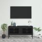 Preview: ARDEBO.de - TV-Schrank Schwarz 105x35x50 cm Stahl    