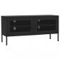 Preview: TV-Schrank Schwarz 105x35x50 cm Stahl    