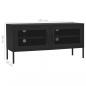 Preview: TV-Schrank Schwarz 105x35x50 cm Stahl    