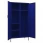 Preview: Kleiderschrank Marineblau 90x50x180 cm Stahl   