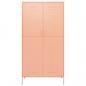 Preview: Kleiderschrank Rosa 90x50x180 cm Stahl   