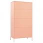 Preview: Kleiderschrank Rosa 90x50x180 cm Stahl   