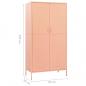 Preview: Kleiderschrank Rosa 90x50x180 cm Stahl   