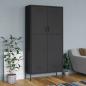 Preview: ARDEBO.de - Kleiderschrank Anthrazit 90x50x180 cm Stahl