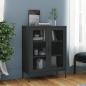 Preview: ARDEBO.de - Lagerschrank Anthrazit 80x35x101,5 cm Stahl    