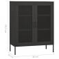 Preview: Lagerschrank Anthrazit 80x35x101,5 cm Stahl    