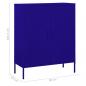 Preview: Lagerschrank Marineblau 80x35x101,5 cm Stahl