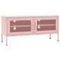 Preview: TV-Schrank Rosa 105x35x50 cm Stahl    