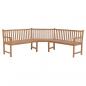 Preview: ARDEBO.de - Garten-Eckbank 185x185x90 cm Massivholz Teak