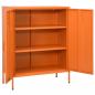 Preview: Lagerschrank Orange 80x35x101,5 cm Stahl    