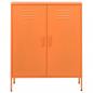 Preview: Lagerschrank Orange 80x35x101,5 cm Stahl    