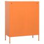 Preview: Lagerschrank Orange 80x35x101,5 cm Stahl    