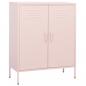 Preview: ARDEBO.de - Lagerschrank Rosa 80x35x101,5 cm Stahl    