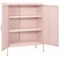 Preview: Lagerschrank Rosa 80x35x101,5 cm Stahl    