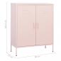 Preview: Lagerschrank Rosa 80x35x101,5 cm Stahl    