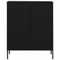 Preview: Lagerschrank Schwarz 80x35x101,5 cm Stahl    