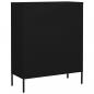 Preview: Lagerschrank Schwarz 80x35x101,5 cm Stahl    