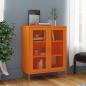 Preview: ARDEBO.de - Lagerschrank Orange 80x35x101,5 cm Stahl    