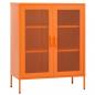 Preview: Lagerschrank Orange 80x35x101,5 cm Stahl    