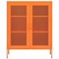 Preview: Lagerschrank Orange 80x35x101,5 cm Stahl    