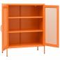 Preview: Lagerschrank Orange 80x35x101,5 cm Stahl    