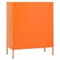 Preview: Lagerschrank Orange 80x35x101,5 cm Stahl    