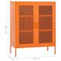 Preview: Lagerschrank Orange 80x35x101,5 cm Stahl    