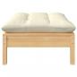 Preview: Gartensofa 2-Sitzer mit Kissen in Creme Massivholz Kiefer