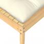 Preview: Gartensofa 2-Sitzer mit Kissen in Creme Massivholz Kiefer