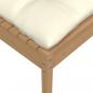 Preview: Gartensofa 2-Sitzer mit Creme Kissen Massivholz Kiefer