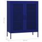 Preview: Lagerschrank Marineblau 80x35x101,5 cm Stahl    