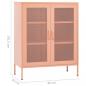 Preview: Lagerschrank Rosa 80x35x101,5 cm Stahl