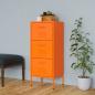 Preview: ARDEBO.de - Lagerschrank Orange 42,5x35x101,5 cm Stahl