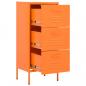 Preview: Lagerschrank Orange 42,5x35x101,5 cm Stahl