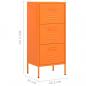 Preview: Lagerschrank Orange 42,5x35x101,5 cm Stahl