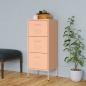 Preview: ARDEBO.de - Lagerschrank Rosa 42,5x35x101,5 cm Stahl    