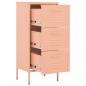 Preview: Lagerschrank Rosa 42,5x35x101,5 cm Stahl    