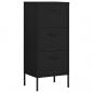 Preview: Lagerschrank Schwarz 42,5x35x101,5 cm Stahl    