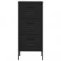 Preview: Lagerschrank Schwarz 42,5x35x101,5 cm Stahl    